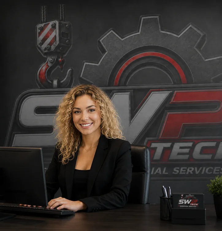 Technicien SWP Tech sur une installation de levage